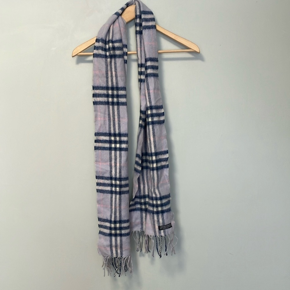 Foxford 100% Lambswool made in Ireland Plaid checkered Scarf